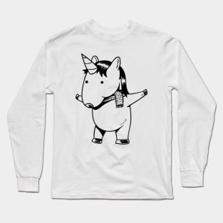 Unicorn - Cute and funny unicorn hand drawn Long Sleeve T-Shirt